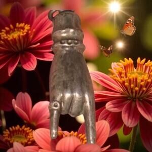 Victorian Antique Hand Jewel Ring Talisman Charm RARE Estate Heirloom Pendant